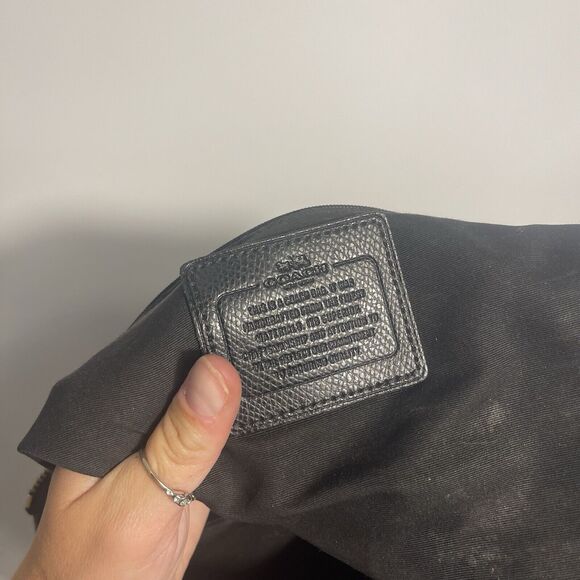 COACH F57520 SMALL BAG CHRISTIE CARRYALL IN CROSSGRAIN LEATHER BLACK - Picture 12 of 16